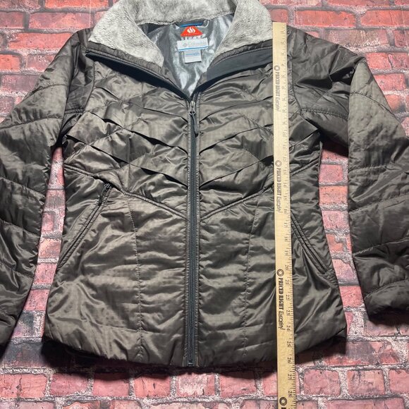 Columbia Kaleidaslope II Jacket Womens L Bronze Brown Insulated Omni-Heat - Picture 5 of 6